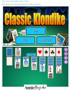 Classic Klondike.  Permainan Solitaire favorit saya.