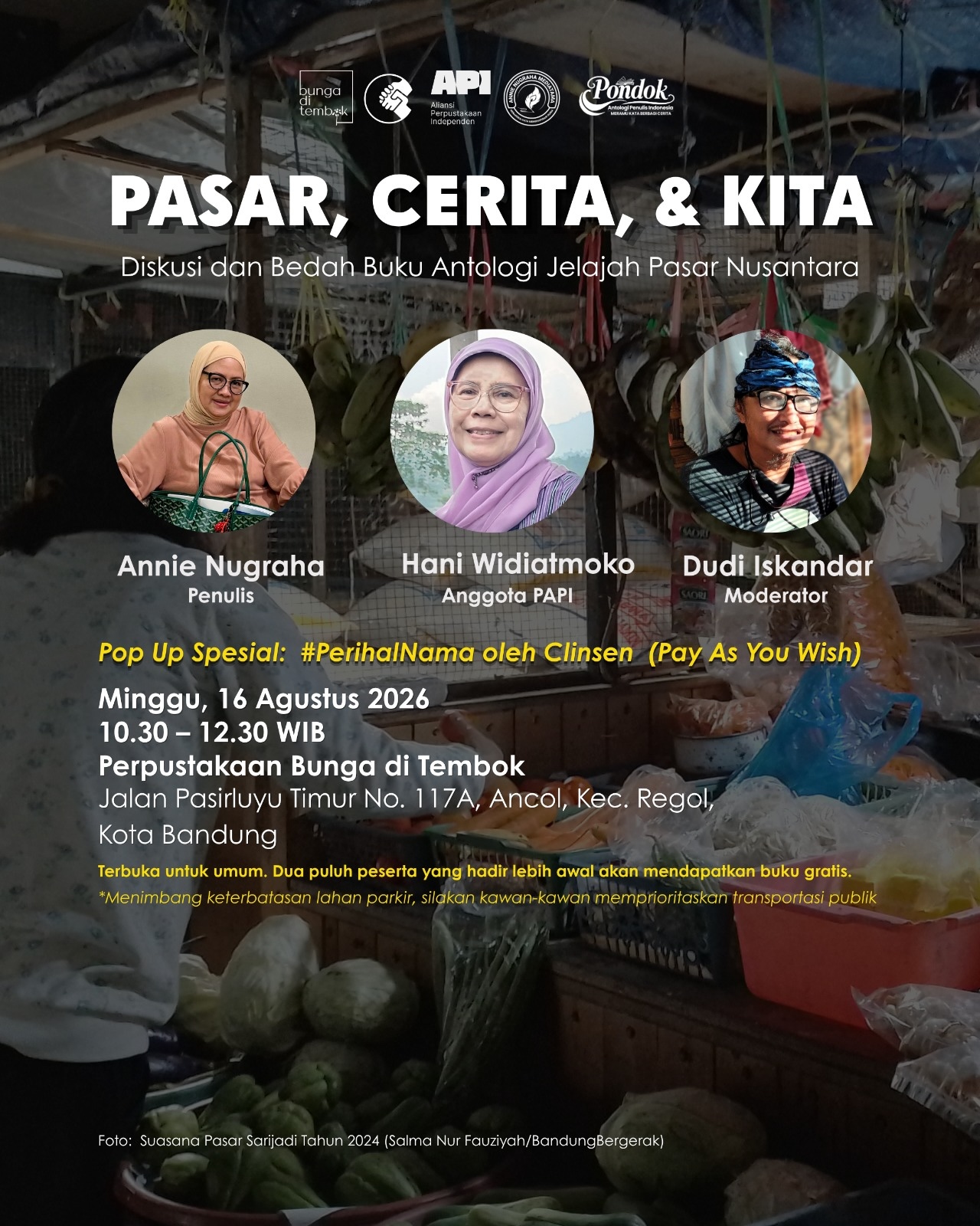 Dari Ide Menjadi Lembaran. Diskusi dan Bedah Buku Antologi "Jelajah Pasar Nusantara"