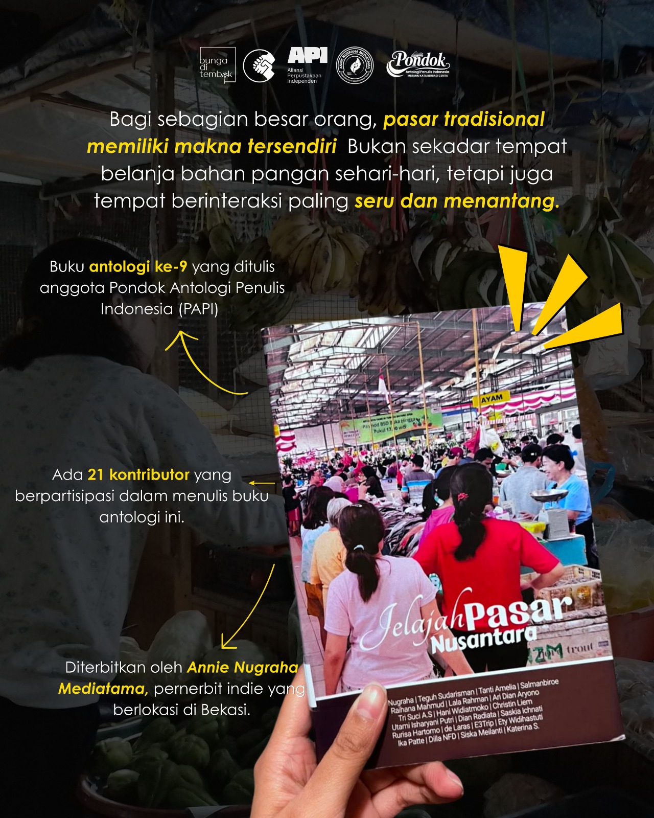 Dari Ide Menjadi Lembaran. Diskusi dan Bedah Buku Antologi "Jelajah Pasar Nusantara"