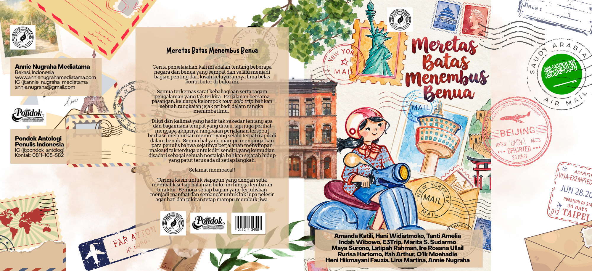 Meretas Batas Menembus Benua, Antologi Perjalanan Luar Negeri yang Merabuk Jiwa dari Pondok Antologi Penulis Indonesia